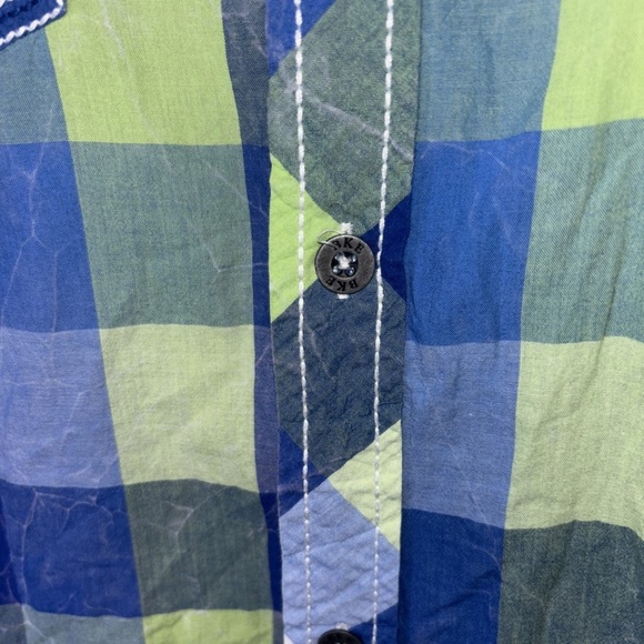 BKE Mens Shirt Gun Metal Buttons Athletic Fit Long Sleeve Large Plaid Sz XL - Picture 5 of 13